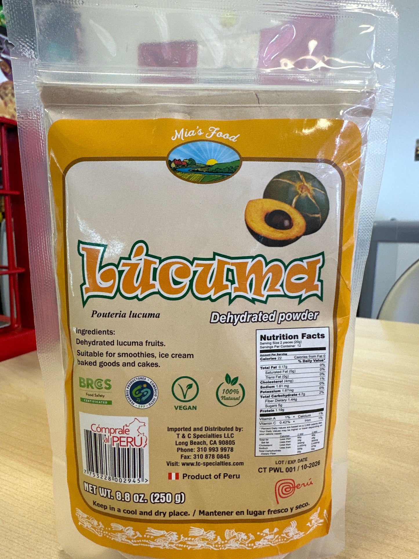 Lúcuma dehydrate Powder 8.8oz(250g)