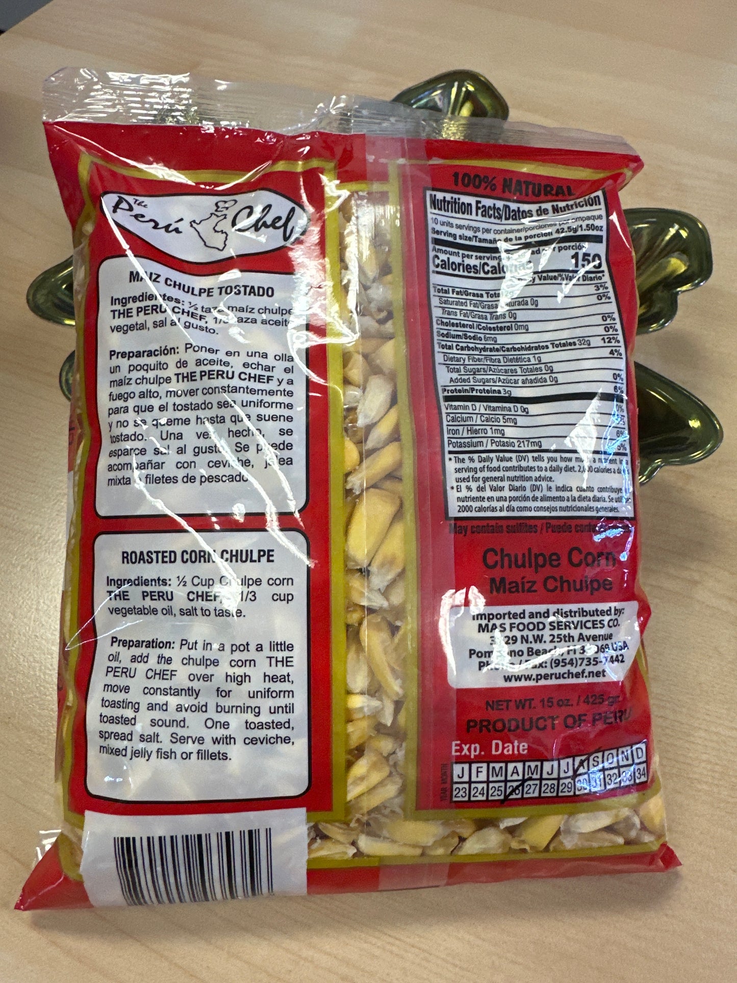 Maíz Chulpe 100% the Perú Chef (425g) Chulpe Corn