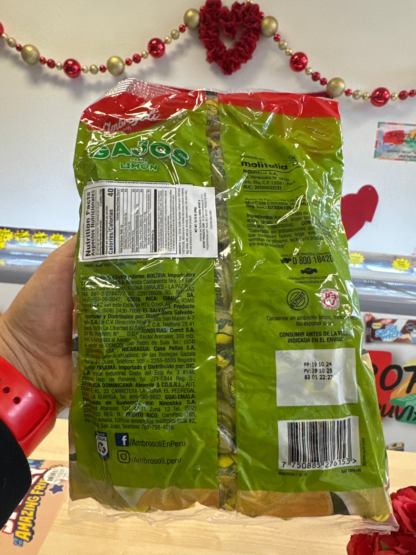 Caramelos limon 100 Unidades (390g) ambrosoli