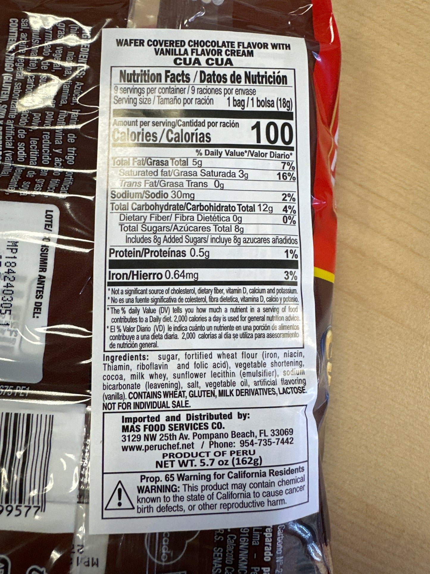 CUA CUA- 9 unidades 162g FIELD