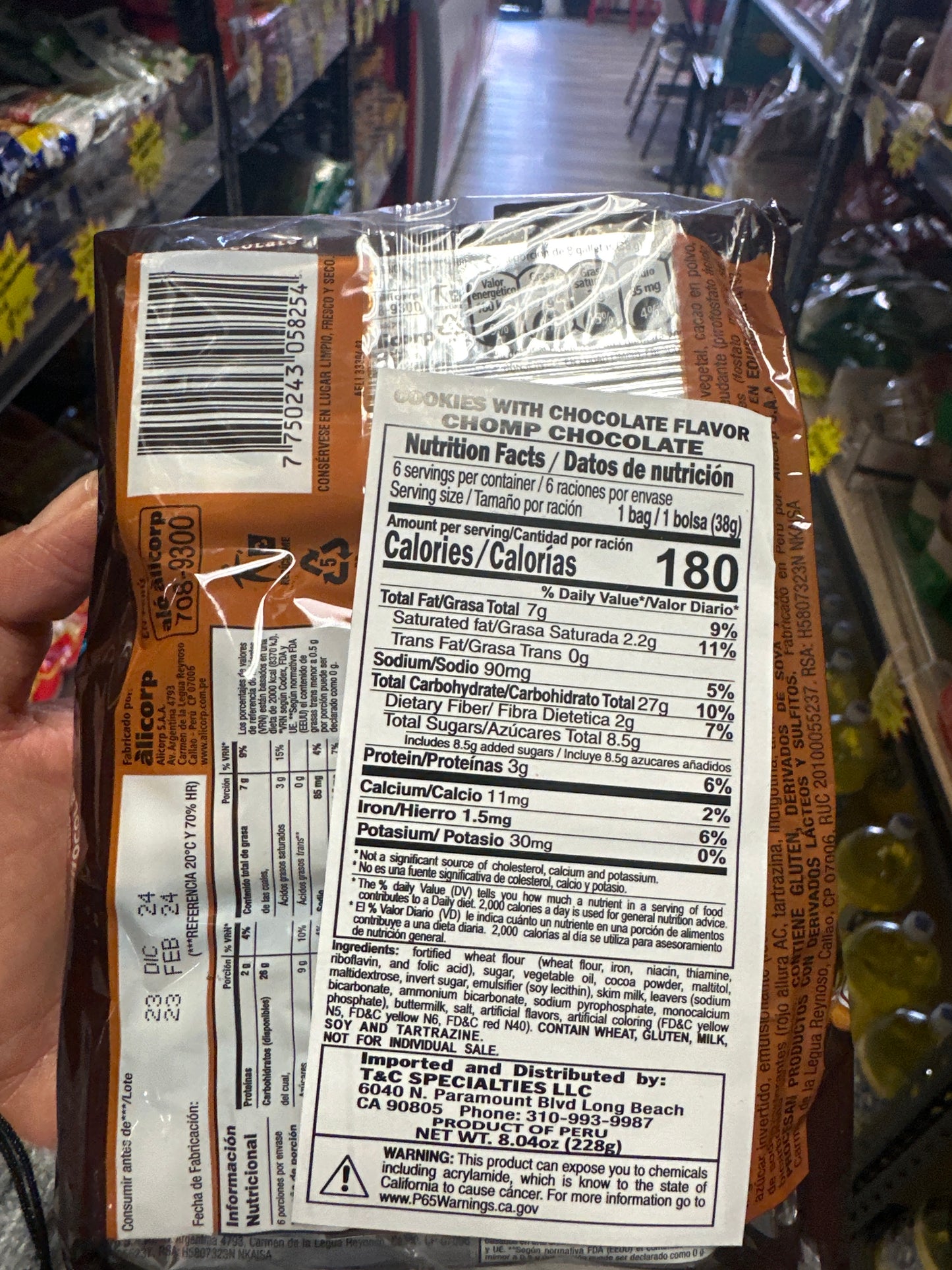 Galletas Chomp CHOCOLATE (228g)