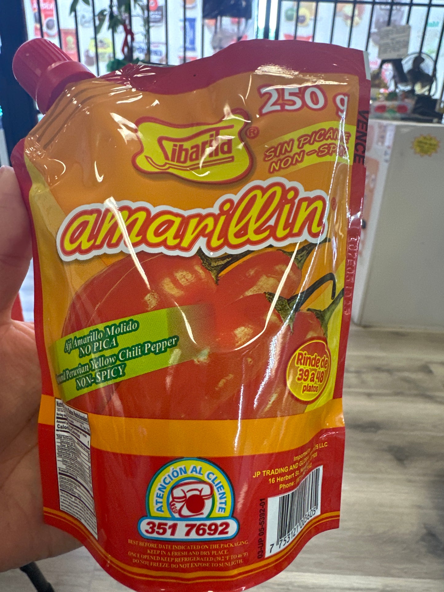 Sibarita Aji Amarillo Pepper Sauce - Peruvian Yellow Chili Paste Peppers - Non Spicy - 250 Grams - 8.82 Oz