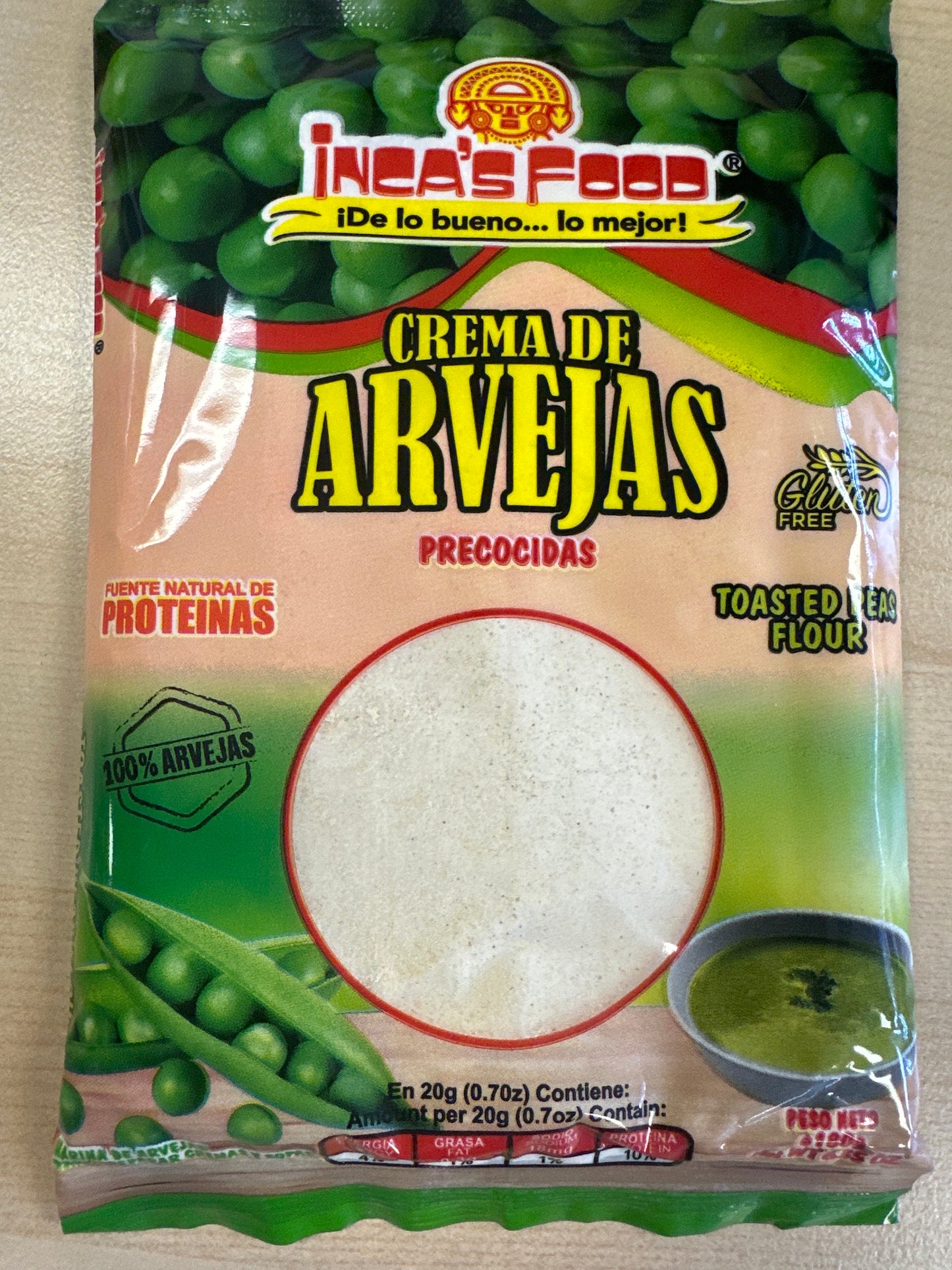 Inca Food, Crema de Arverjas 180g(6.35oz)