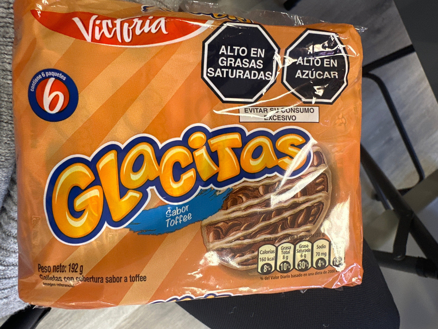 Sixpack Galletas Glacitas Toffee 32g