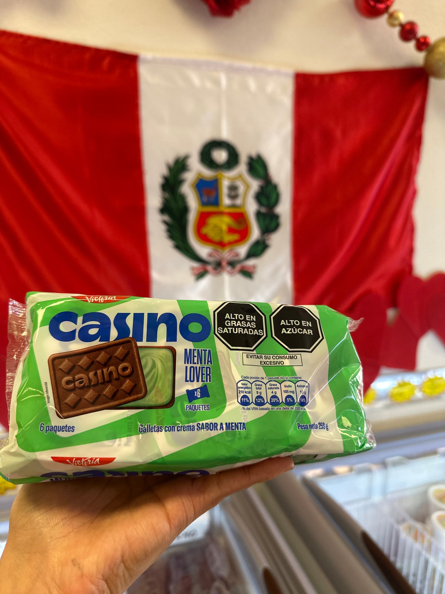 Casino Galletas con Crema Sabor Menta 10 oz | Peruvian Casino Mint Cookie