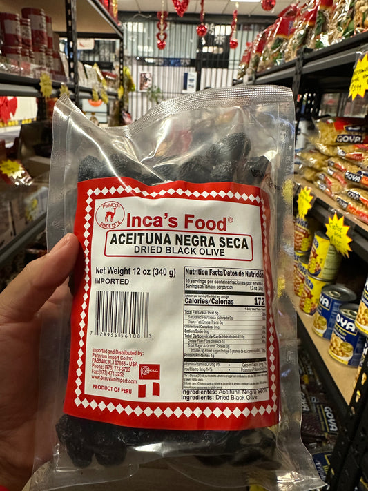 ACEITUNA NEGRA SECA (340g) Inca’s Food 🇵🇪