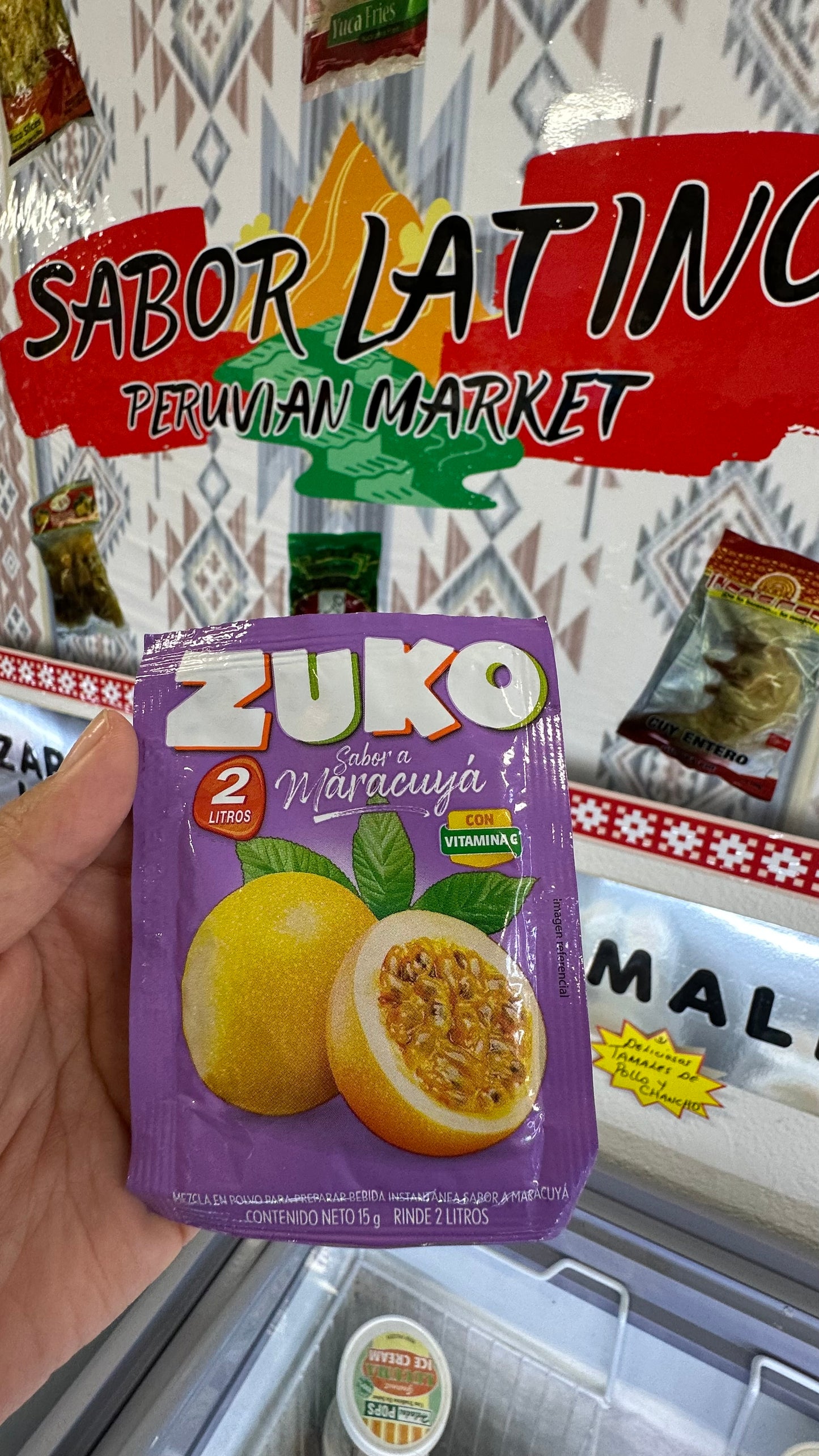 Refresco Instantáneo Sabor Maracuyá Sobre 15g ““Ordena directo 📲 818-339-8192 (no compras por la web)”