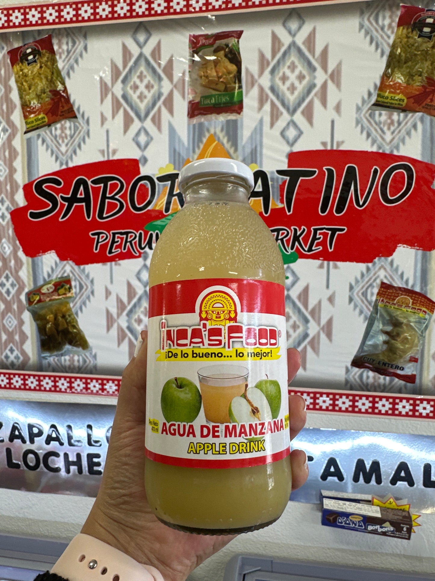 Agua de Manzana Inca’s Food (473ml) “Ordena directo 📲 818-339-8192 (no comprar por la Pagina)”