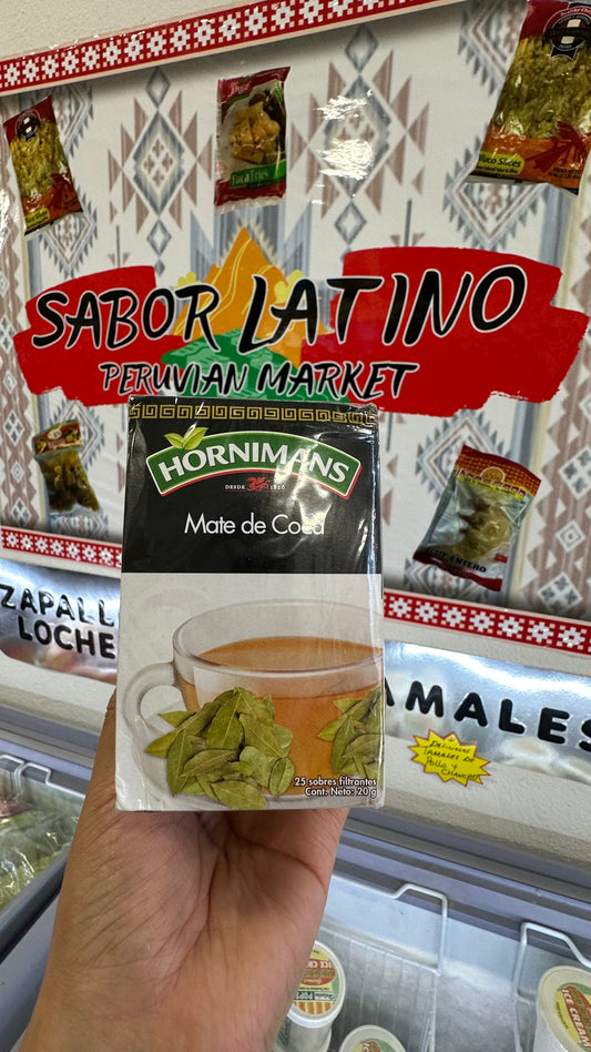 Infusiones Mate de Coca HORNIMANS Caja 25un (“Ordena directo 📲 818-339-8192 (no compras por la web)”