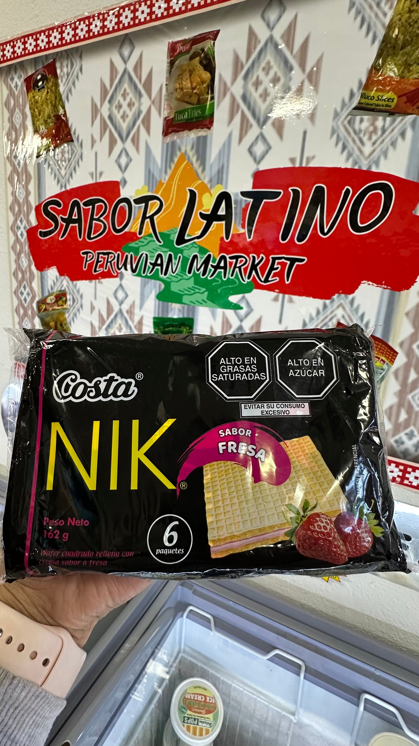 Wafers Nik Costa Vainilla, Chocolate,Fresa Pack 6un “Ordena directo 📲 818-339-8192 (no compras por la web)”