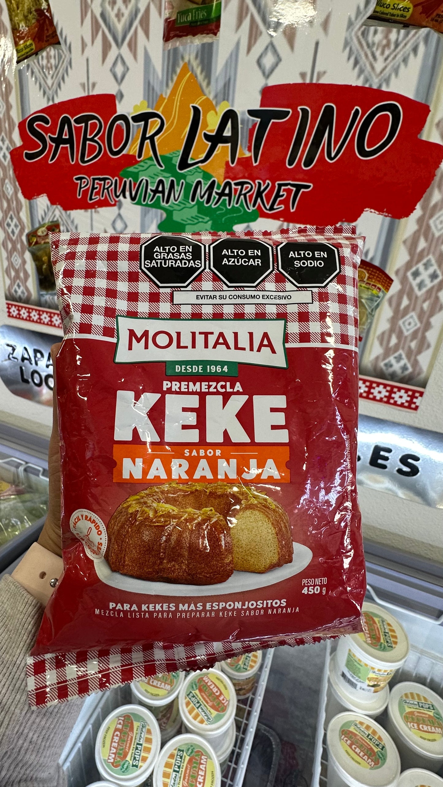 Premezcla Keke Naranja Molitalia 450g “Ordena directo 📲 818-339-8192 (no compras por la web)”