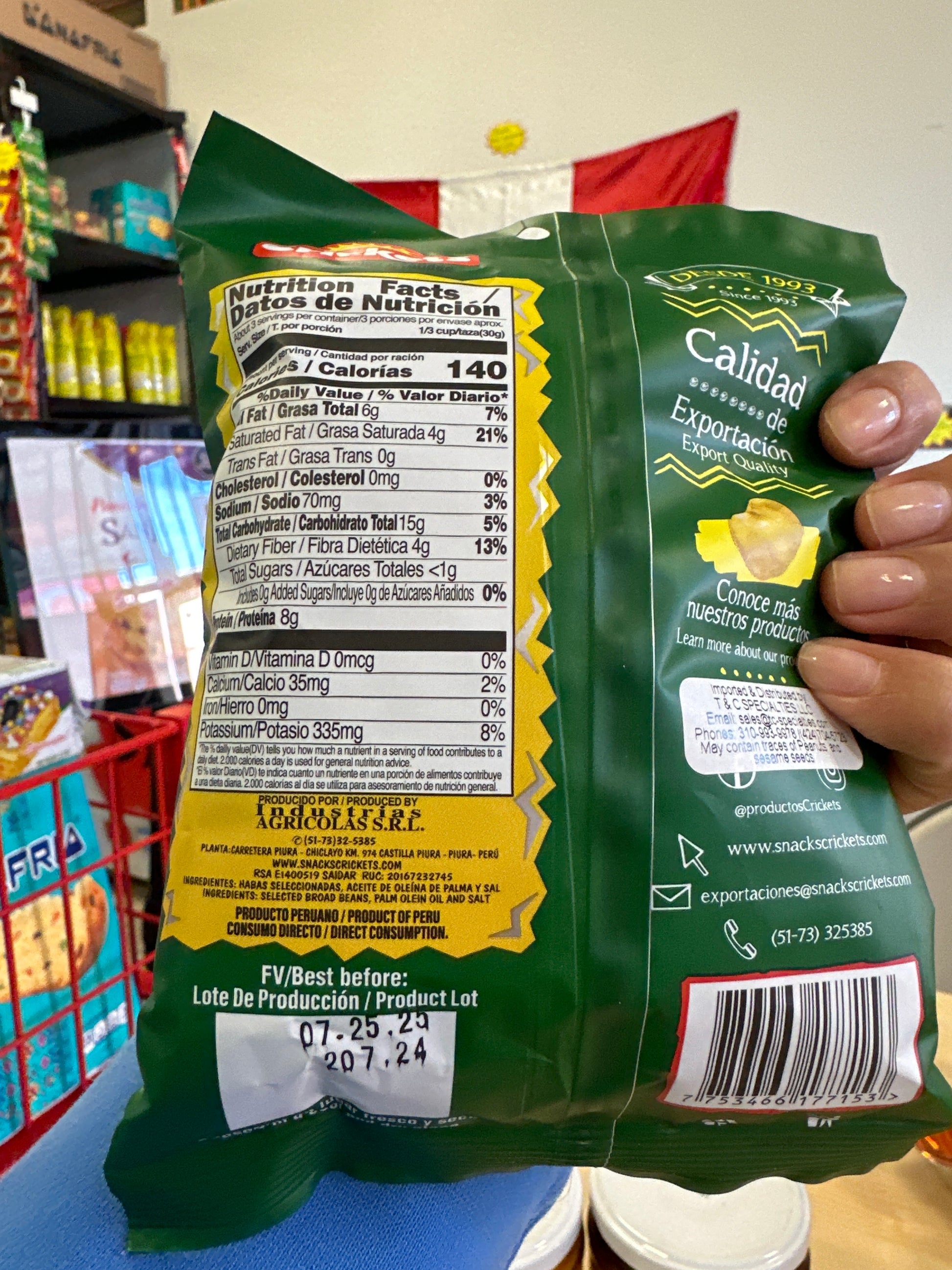Calories In Habas Fritas - Fried Dried Broad Beans