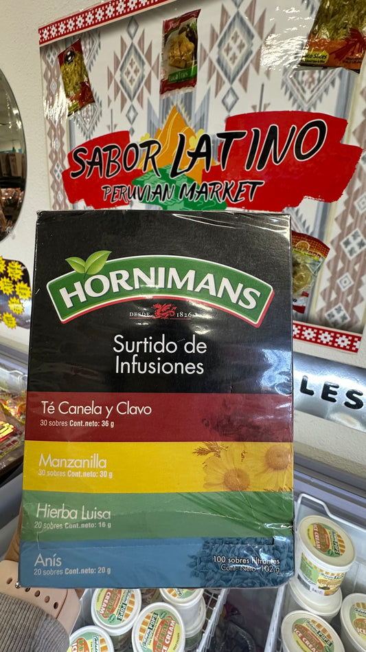 Surtido de Infusiones Hornimans 100unidades “Ordena directo 📲 818-339-8192 (no compras por la web)”