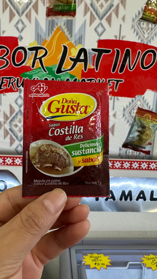 Doña Gusta sabor costilla de res (10g) “Ordena directo 📲 818-339-8192 (no compras por la web)”