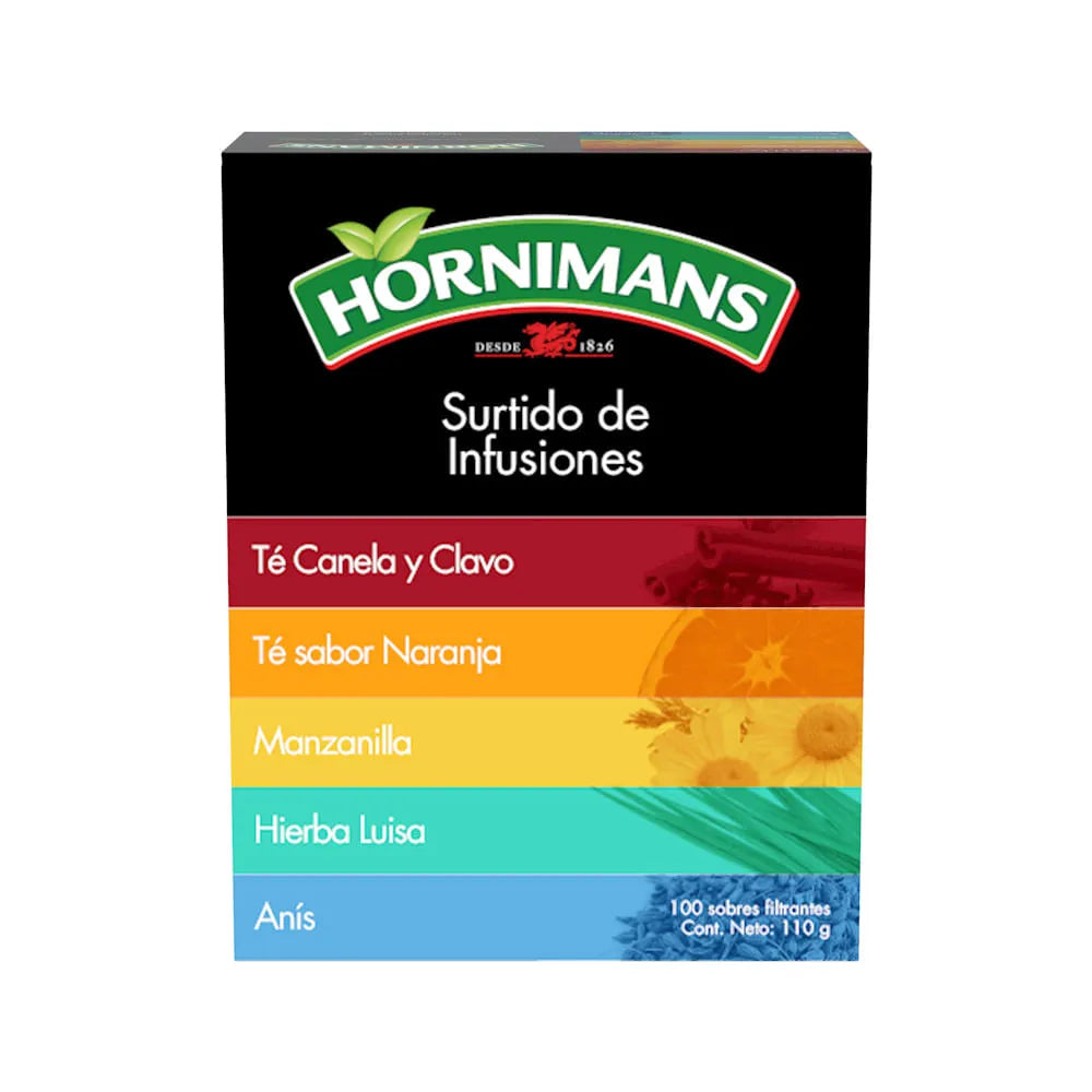 Surtido de Infusiones Hornimans 100unidades “Ordena directo 📲 818-339-8192 (no compras por la web)”