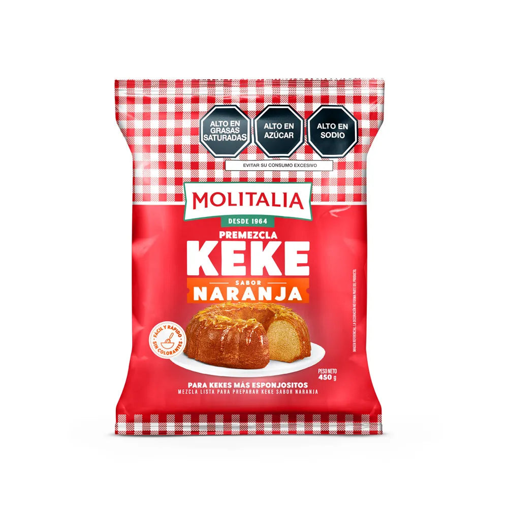 Premezcla Keke Naranja Molitalia 450g “Ordena directo 📲 818-339-8192 (no compras por la web)”