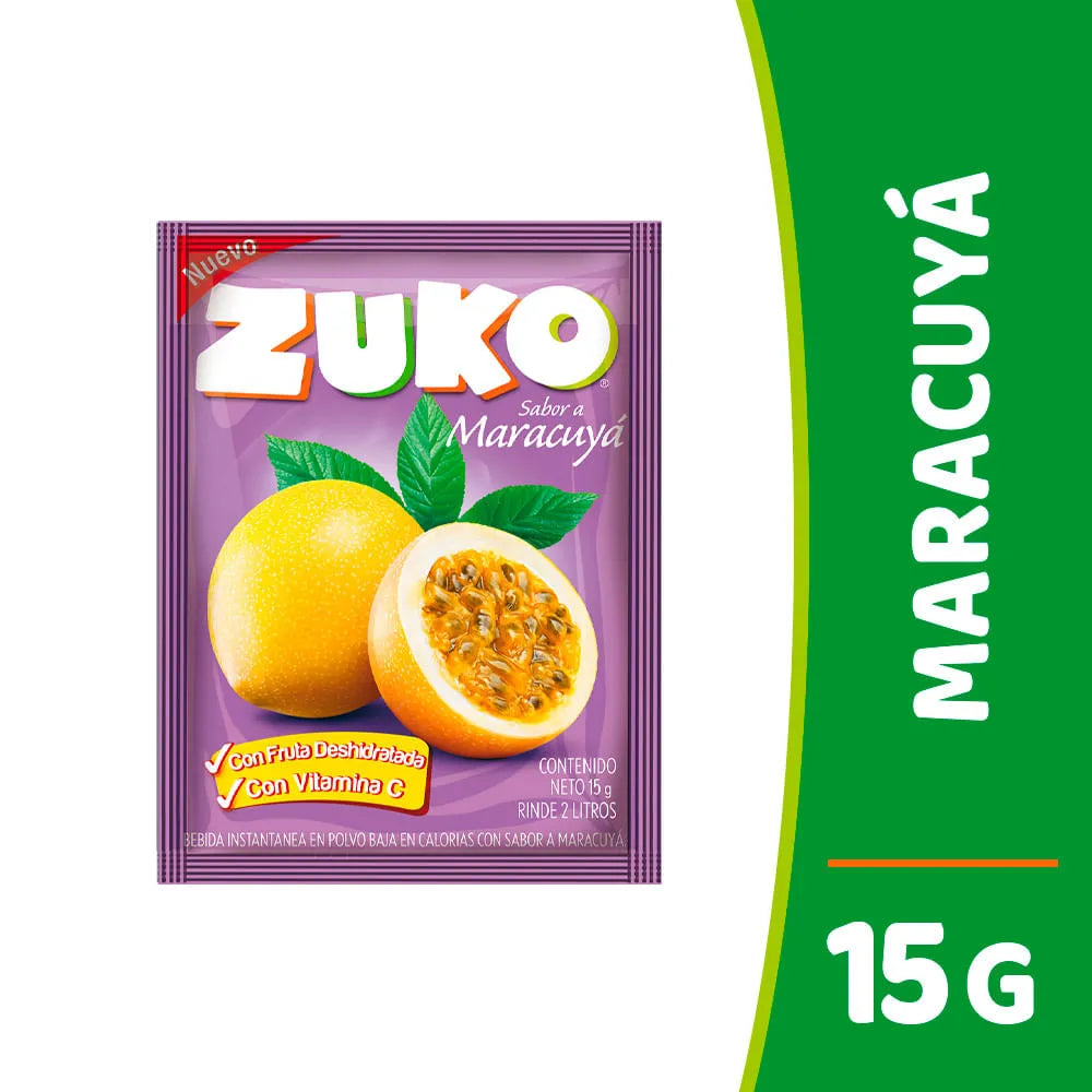 Refresco Instantáneo Sabor Maracuyá Sobre 15g ““Ordena directo 📲 818-339-8192 (no compras por la web)”